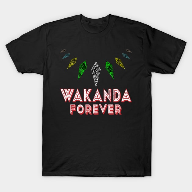 Wakanda Forever T-Shirt by 66designer99